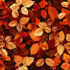 Fototapeta premium A vibrant collection of various colored leaves against a dark backdrop. Perfect for nature and autumn themed projects