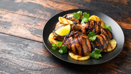 Huli Huli Chicken, Hawaiian Tropical Chicken with PIneapple.