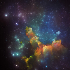Colorful Nebulous Space - 779138995