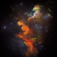 Obraz na płótnie Canvas The Mist of Nebulous Space
