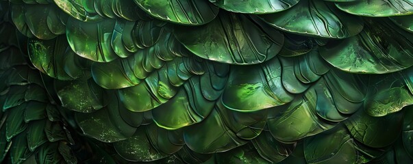 Obraz premium green dragon scales.