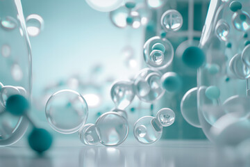 Soap Bubbles and Molecules Concept Art