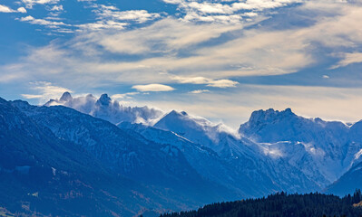 Allgäu - Berge - Alpen - Schneeverwehungen - Oberstdorf - Winter