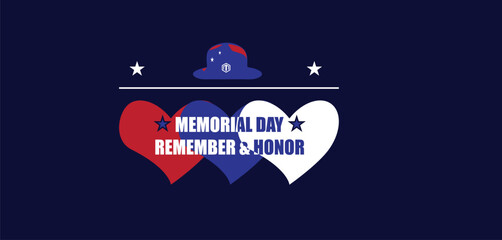 Remembering Sacrifice Beautiful Memorial Day Illustration Design