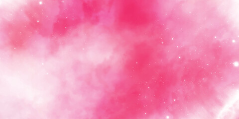 Abstract background with space. Pink white watercolor background. Background with space stars.