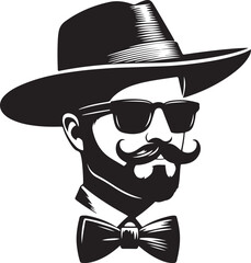 Happy Fathers Day silhouette vectors with white background