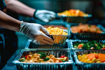 Foto op Plexiglas Service de repas pour des sans abris © Concept Photo Studio