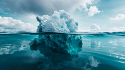 iceberg, communication-metaphor, the part over the water, the rest under the water
