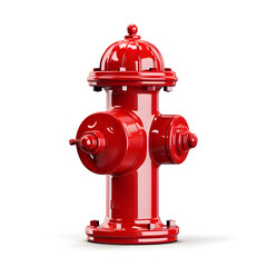 Red Fire Hydrant isolated on white background
