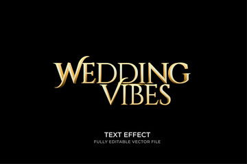 Wedding Vibes editable text effect