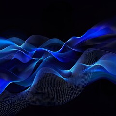 Abstract blue and wave line graphic design background for presentation