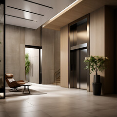 modern living room with floor