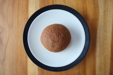 Sweet Chocolate bread On background table 