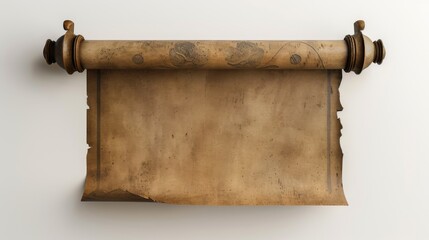 Ancient parchment scroll mockup. Background concept