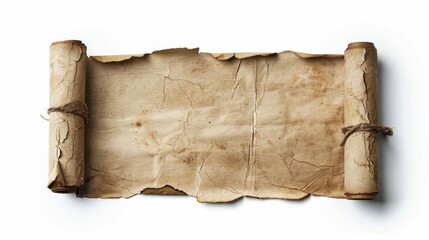 Ancient parchment scroll mockup. Background concept