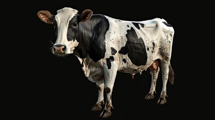 This photo shows a half-blood dairy cow known as a Girolando. - obrazy, fototapety, plakaty