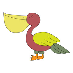 Colorful Cute Little Bird Clipart Flat Design. Bird Vector Flat Illustration