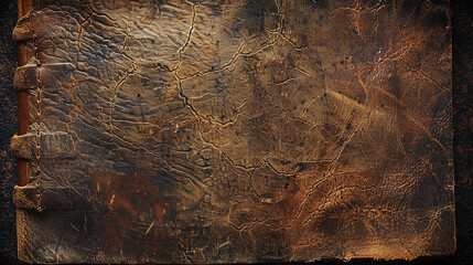 An expanse of subtle grunge texture mimicking the patina on a well-loved leather journal. 32k, full ultra HD, high resolution - obrazy, fototapety, plakaty