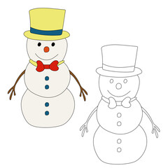 Snowman Clipart for Lovers of Winter Season. This Winter Theme Snowman Vector Suits Christmas Celebration