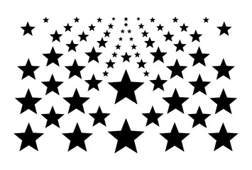 Fototapeta premium vector flat style black stars on white background. starry background. best, celebrate, fantasy, reward, brilliance, festive concept. starry background for web.