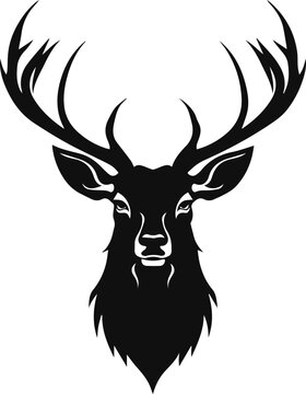 recommend clip art: deer head silhouette