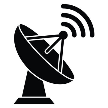 recommend clip art: Radar satellite dish flat vector icon. Large satellite dish antenna receiver and transmitter for television, radio transmission for apps and websites.