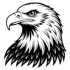 bald eagle silhouette vector illustration svg file