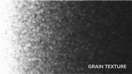 Tuinposter Texture grain noise. Grit sand noise overlay background. Gradient halftone vector texture. Halftone dot and spray effects. © Bochana