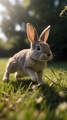 Fototapeta premium Bunny rabbit on the grass 