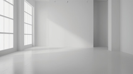 Effortless Elegance: The Timeless Allure of a White Background, Empty Room