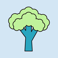 Broccoli isolated vector icon. Vegetable sign - 779169542