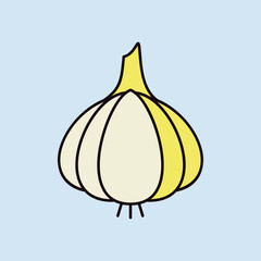 Garlic bulb isolated design vector icon - 779169956