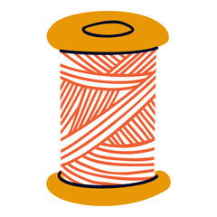 Threads for sewing for cross stitching,  vector wool knitwear yarn thread knitting weaving wool vector cartoon illustration multi-coloured.