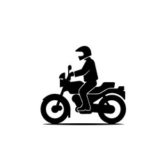 Fototapeta na wymiar Person riding a motorcycle