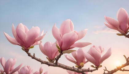 Obraz premium Magnolia Tree in Full Bloom