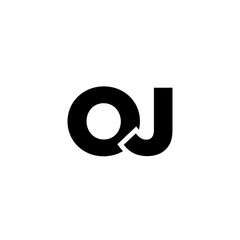 Letter O and J, OJ logo design template. Minimal monogram initial based logotype.