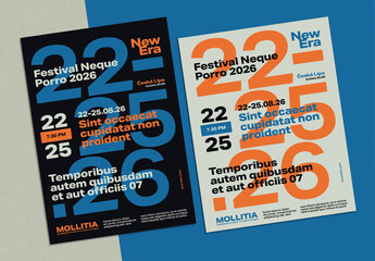 Swiss Poster Design Layout with Bold Typography Concept