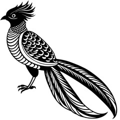 quetzal silhouette vector illustration svg file