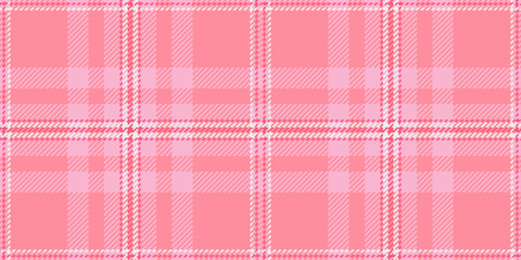 Print pattern seamless tartan, funky check texture vector. Fiber textile fabric background plaid in red and light colors.