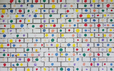 Colorful brick wall background
