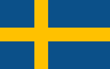 Flag of Sweden. Swedish flag. European country - obrazy, fototapety, plakaty