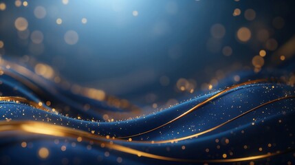 Abstract luxury background with golden lines and bokeh. 