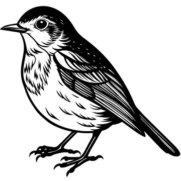 recommend clip art: robin silhouette vector illustration svg file