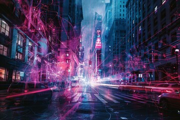 Fototapeta premium night view of the city