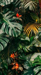 Fototapeta premium red and green leaves