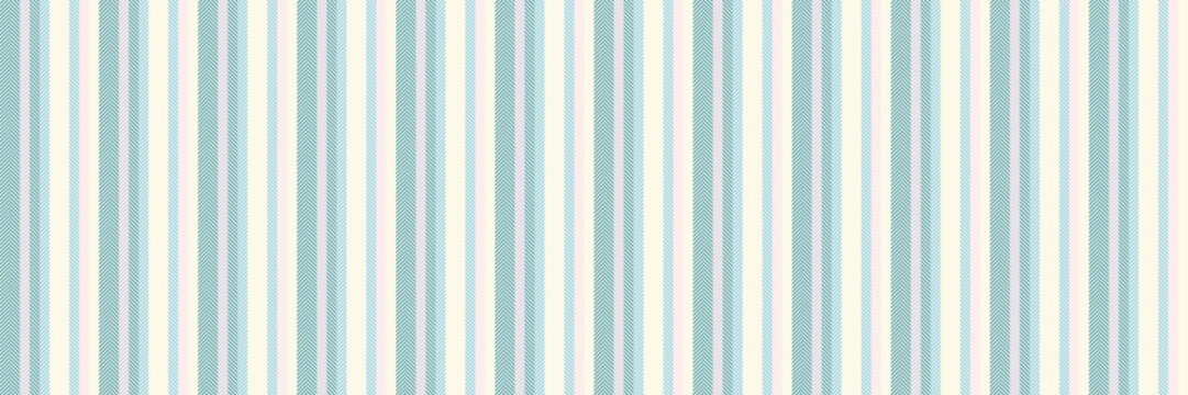 Hat texture textile seamless, book lines stripe pattern. Random vertical fabric background vector in old lace and cyan colors.