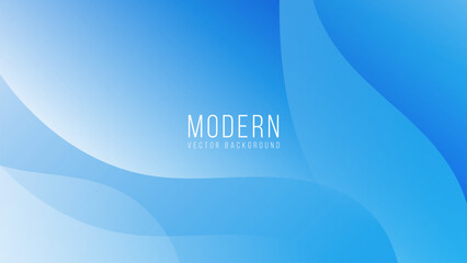Modern blue gradient background with waves