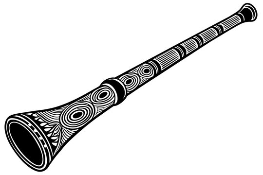 recommend clip art: didgeridoo silhouette vector illustration