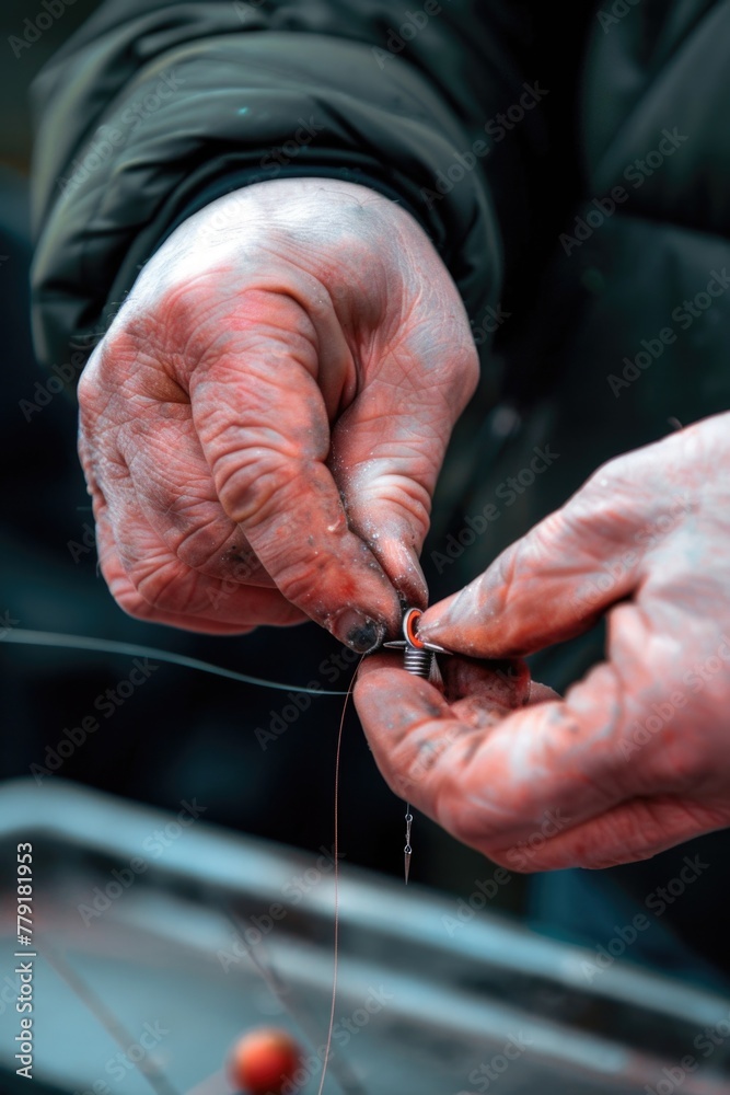 Poster Close up of a person holding a string, versatile image for various concepts
