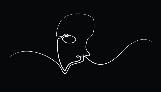 phantom icon line art.minimalist line phantom mask